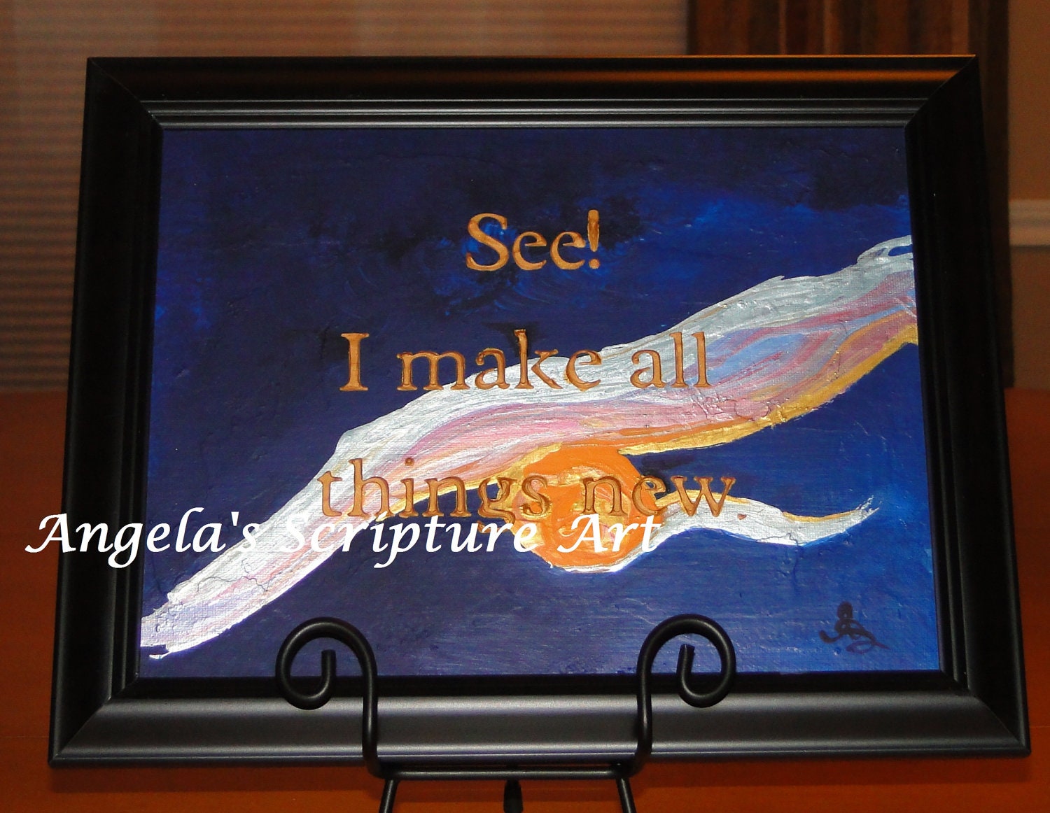 Scripture Art Framed Bible Verse Revelation 21vs5 I Make All Things New