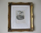 Original Hand Colored Dickens c 1890 Print from Nicholas Nickleby First Edition Antique Phiz Uncles Friends