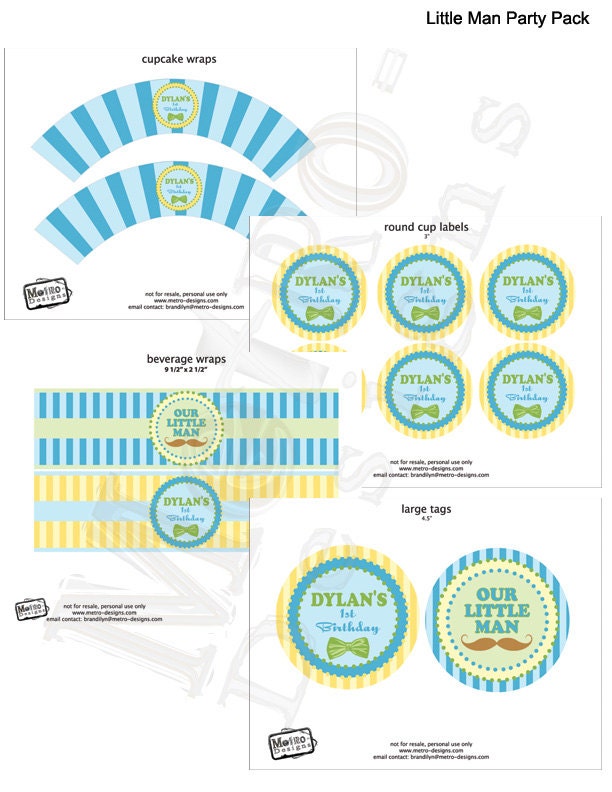 Mustache Standard - Party Kit Il_570xn