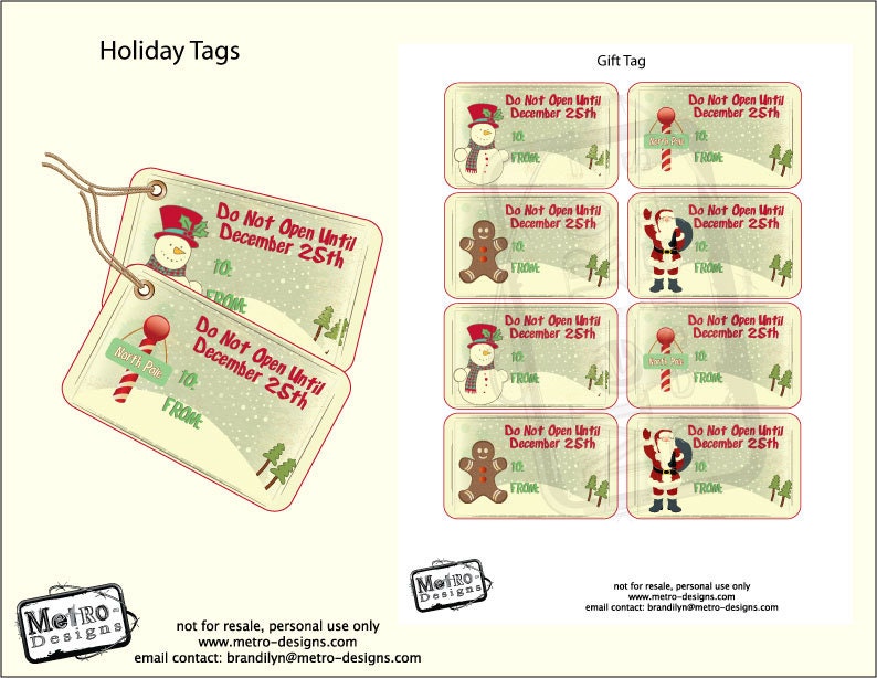 Instant Download - Christmas Gift Tag Il_570xn