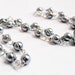 Caged pearl necklace - wire wrapped beads - gray pearl necklace - glass pearl necklace - wire wrapped beads