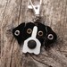 Keychain ID Key Chain Tag Great Dane Style 2 Uncropped Ears Dog Pet Lover Aluminum Custom Rivets Stamped