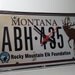 recycled montana rocky mountain elk license plate , very unique , perfect for garage or mancave