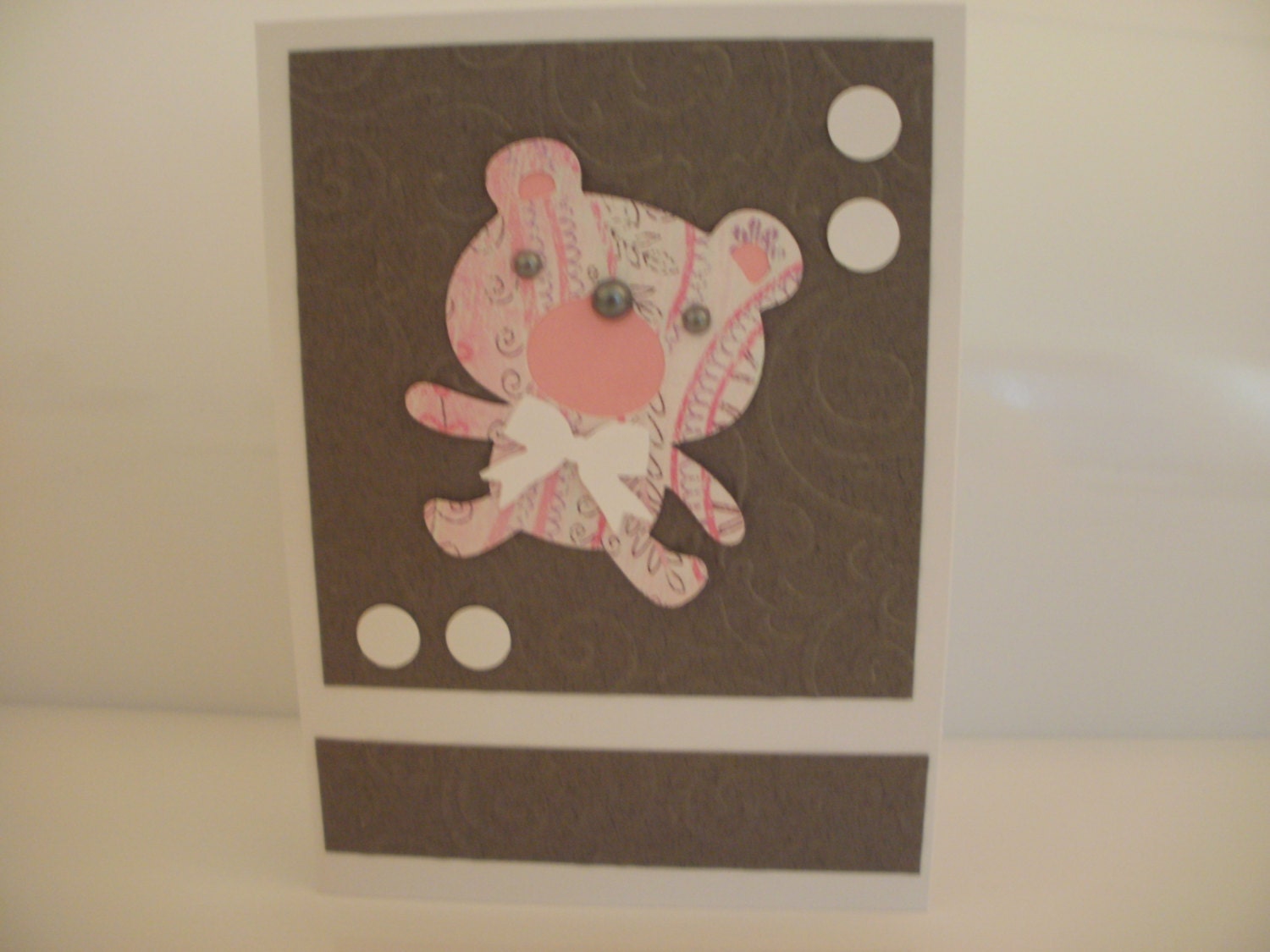 Teddy bear greeting card or note card - blank inside - use for any occasion