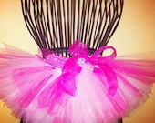 Shades of Pink TuTu with Sparkly Pink Ribbon