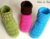 Immediate Download - Ladies Booties Slippers Crochet Pattern (Women's Sizes 4/5, 6/7, 8/9, 10/11)