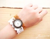 Jennnish vintage style handmade Lace watch Collection, Gift for her (Design F)