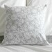 Reserved for Christina Grey White Pillow Cover Floral Design 16 X 16