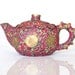Polymer Clay Teapot Multicolored Stained Glass look with coin accents