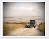 Antique Truck on the Coast-Scottish Island-Water View-Scotland-Vintage Style Travel Photography-8x10