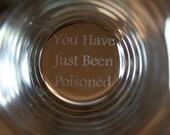 You have just been Poisoned pint glass