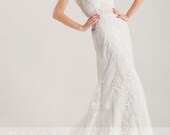 Lina/wedding gown/bridal dress/custom made/Aline/sweetheart neckline/plus size/corset back/lace