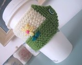 Spring flowers coffee cup cozy warmer