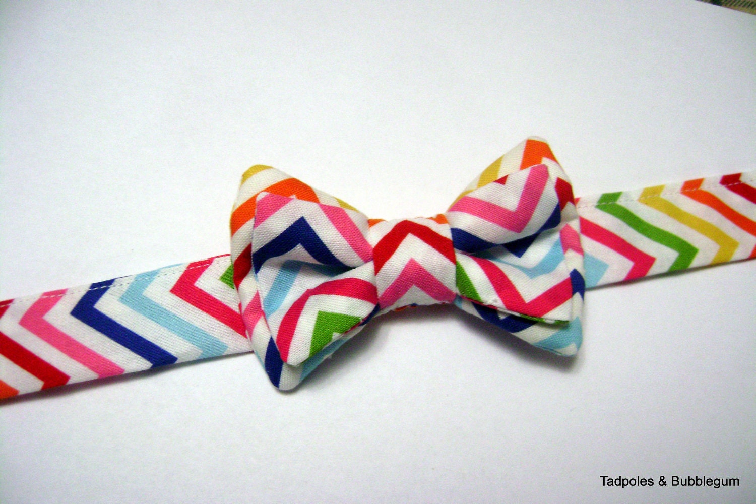 Little Guy Bow Tie - 6 months to 5 Rainbow chevron