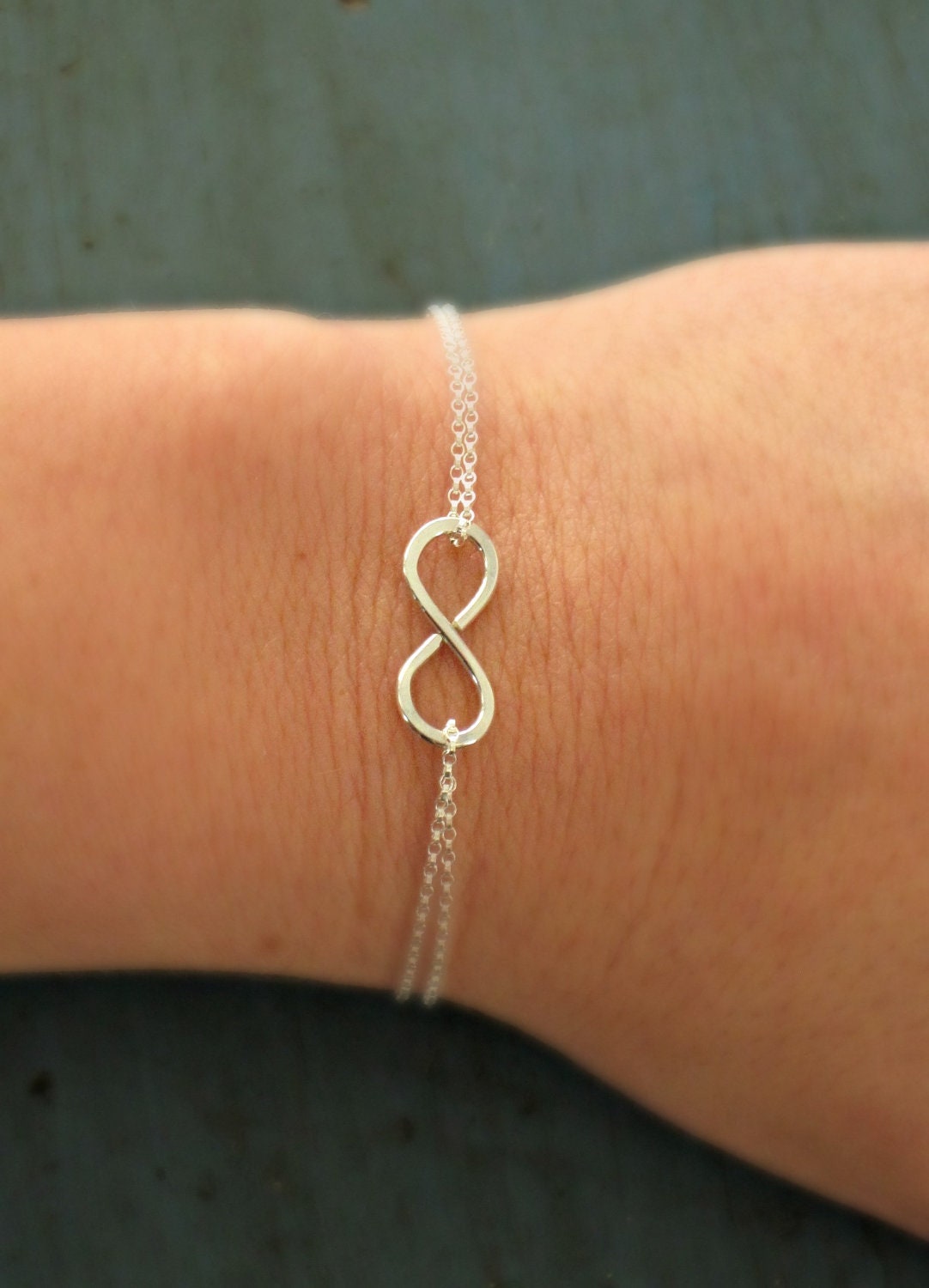 Sterling Silver Infinity Bracelet Simple Minimalist Jewelry Designer Inspired bridesmaid gifts Sorority Gifts