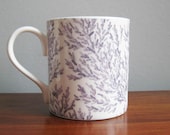 Leaf Branch Mug LavenderBlue