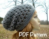 PATTERN:  Decatur Street Hat, easy crochet, slouch hat, beanie, adult, teen, pdf, spring fall, InStAnT DoWnLoad, Permission to Sell