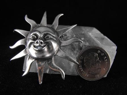 Sterling Silver Sun Brooch Marked Mexico 925 40.00 obo