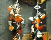Herkamure Diamond Lady Amherst Feather Earrings