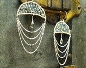 Sold can make variation in any gemstone Upsidedown Labradorite and Greened Amythest Upside-Down Earrings