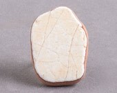 White Large Amorphous // One Off Rings collection // size 54 // Construction Waste // ceramic stone // silver ring