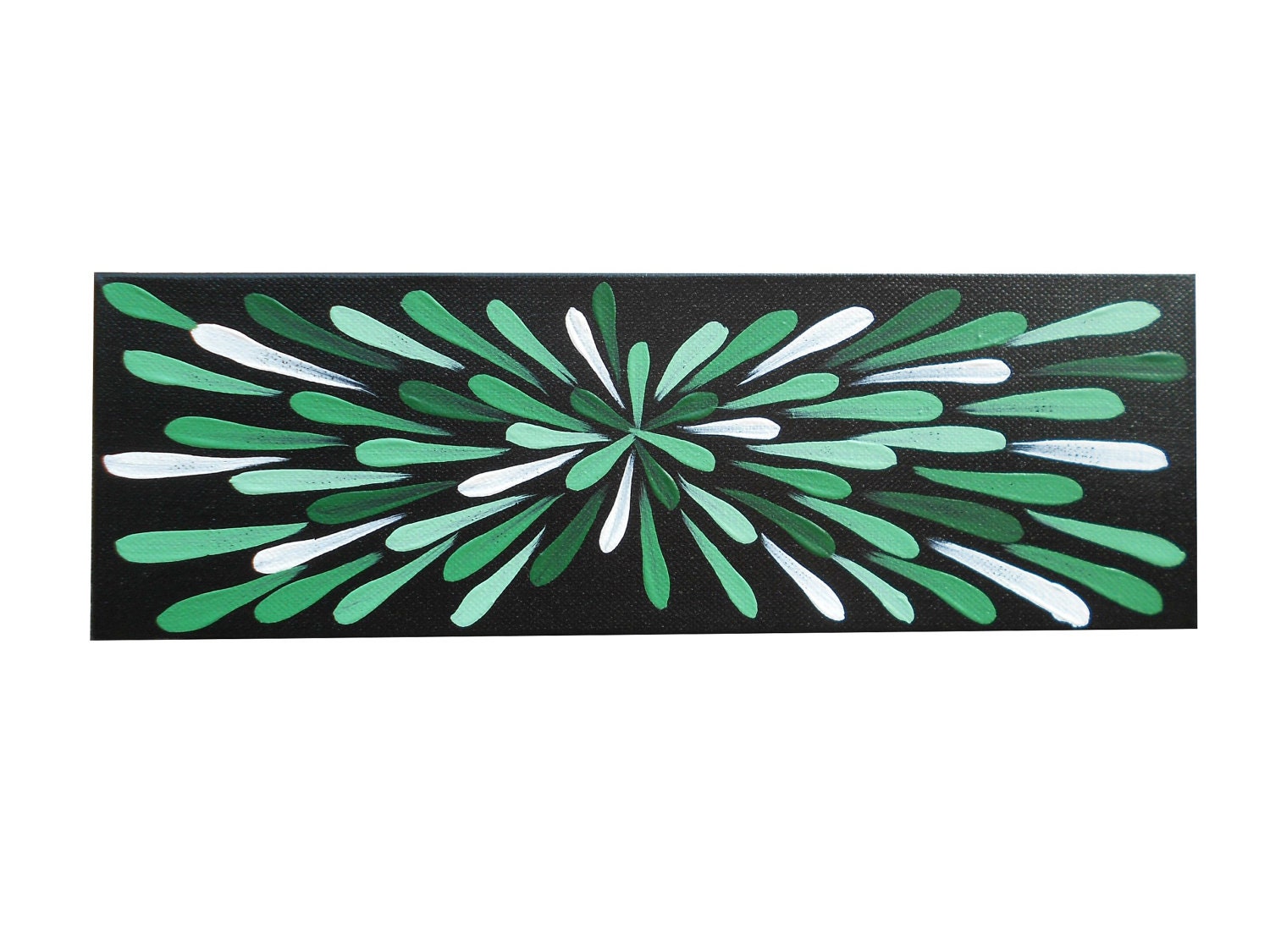 Painting, Flower, Greens, 4 x 12