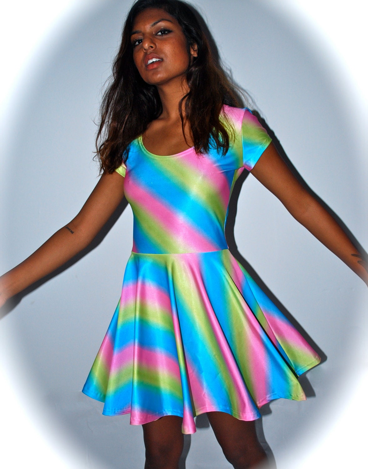 Cotton Candy Skater Dress