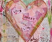 5x5 Love Sweet Love Mixed Media Print