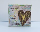 6x6 Mixed Media Original Canvas Art