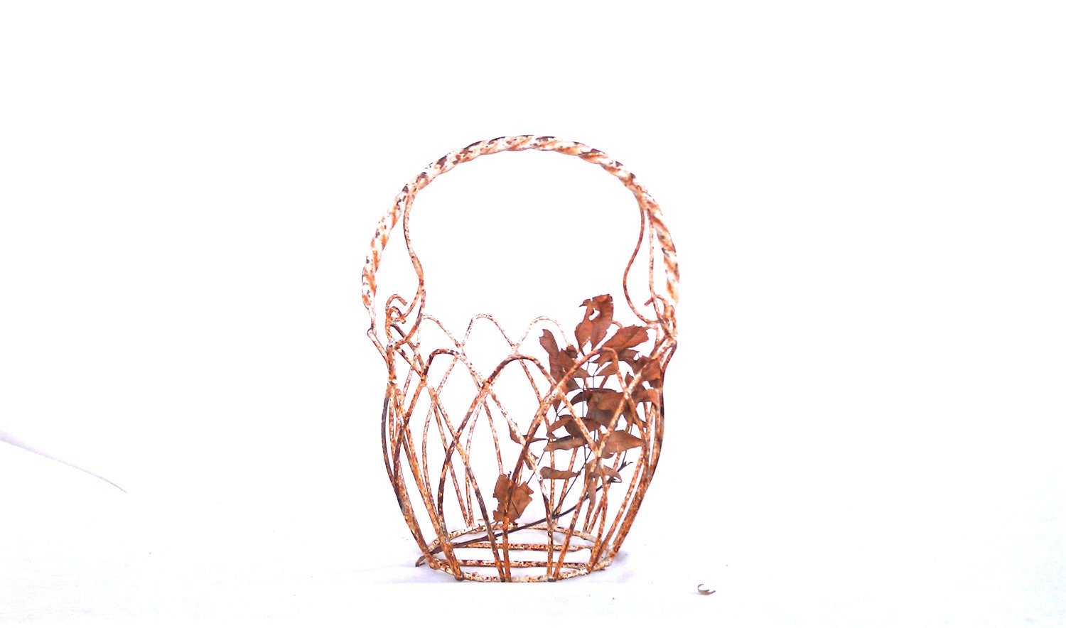 Vintage Metal Basket Garden Basket