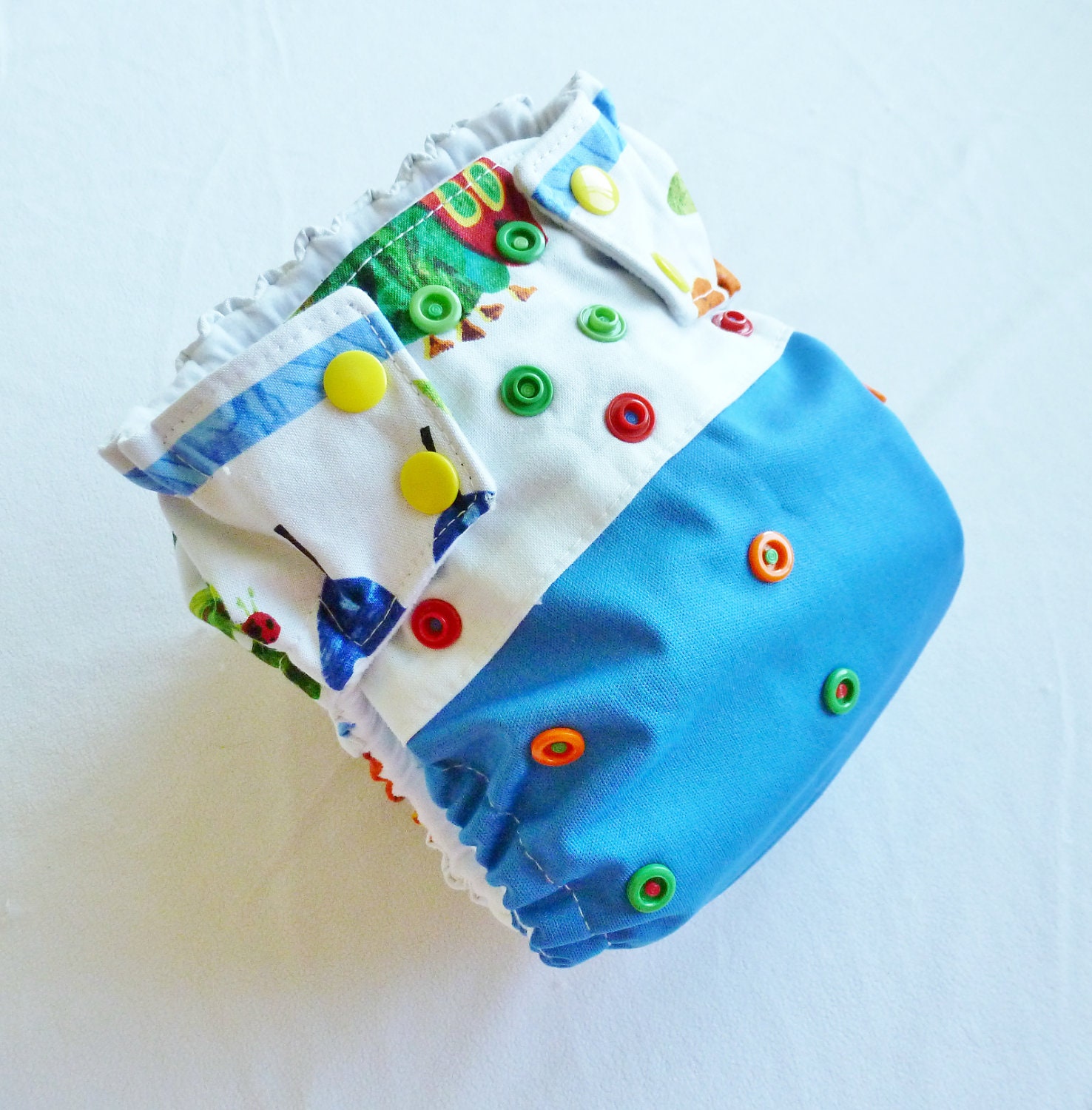 Snap or Velcro The Very Hungry Caterpillar One-Size Pocket Cloth Diaper