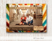 HOLIDAY PHOTO CARD - Equestrian Holiday - Christmas Card Personalized - 5x7 - 4x6