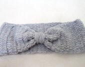 Grey, Hand Crocheted Headband, Wool Earwarmer, Women Accessories, Hair accessorie. 2013 Trends. Valentines day gift, gifts