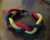 Braided Rasta Hemp Wrapped Bracelet