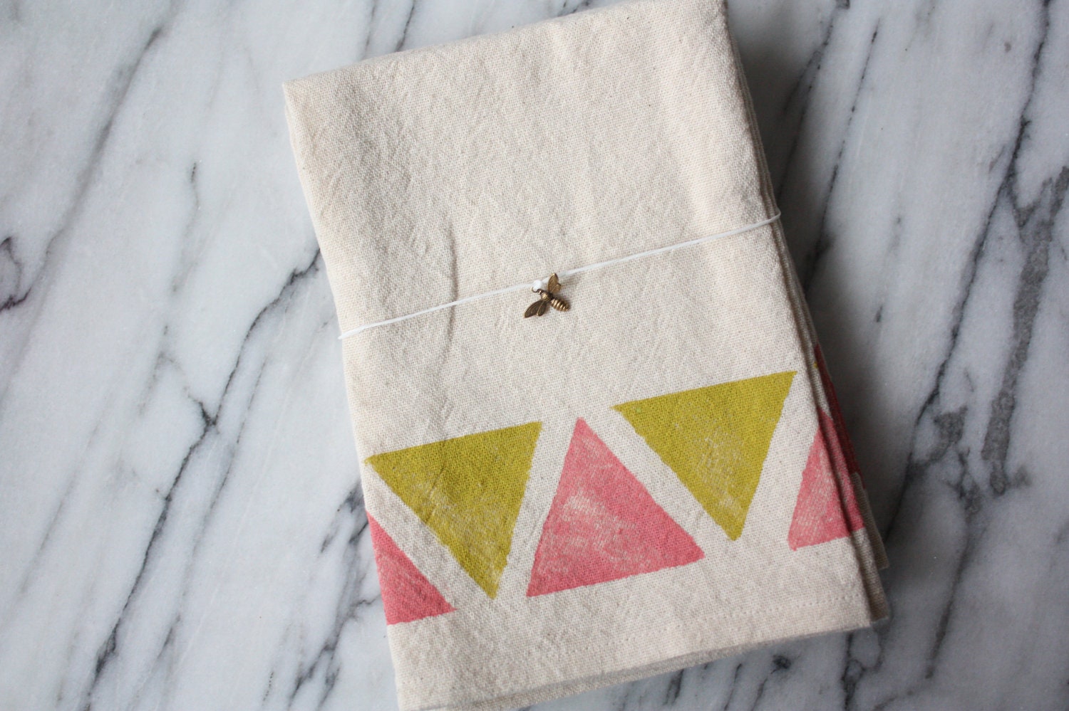 Tribal Inspired Napkins, Coral and Ochre, Set of 4