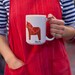 Red Dala Horses and Hearts Printed Mug