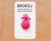 Pink Pineapple Brooch Pin Fruit