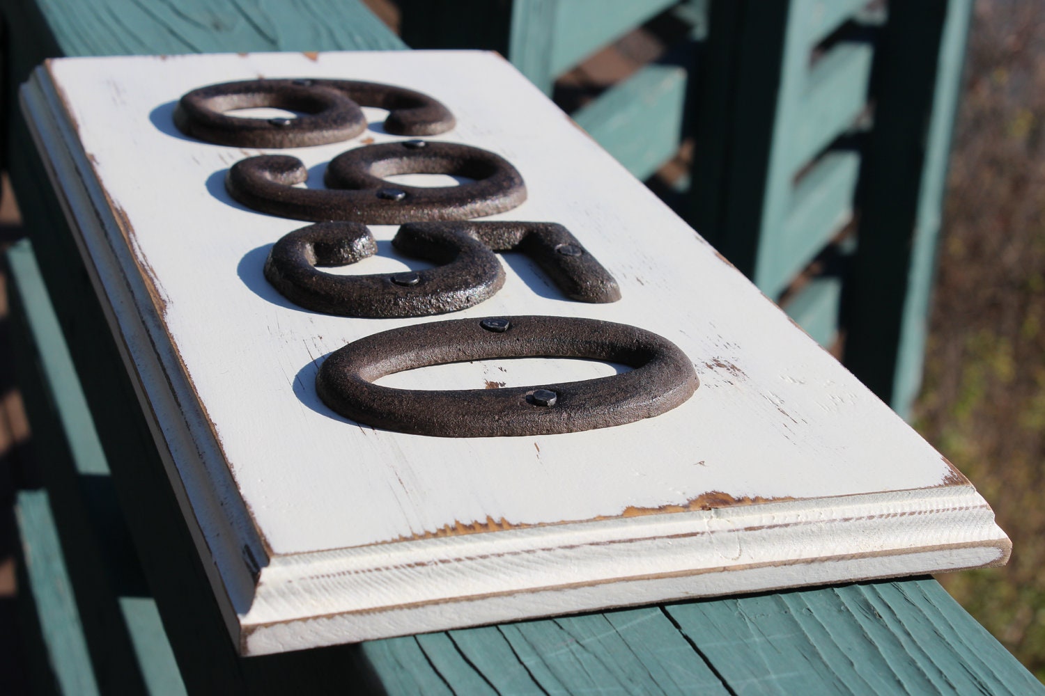 Rustic House Number Sign