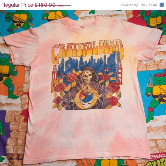 20% OFF GRATEFUL DEAD "9 Nights at Msg" Size L T-shirt pink tie dye