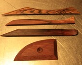 exotic wood ceramic pottery tools-  set of 4