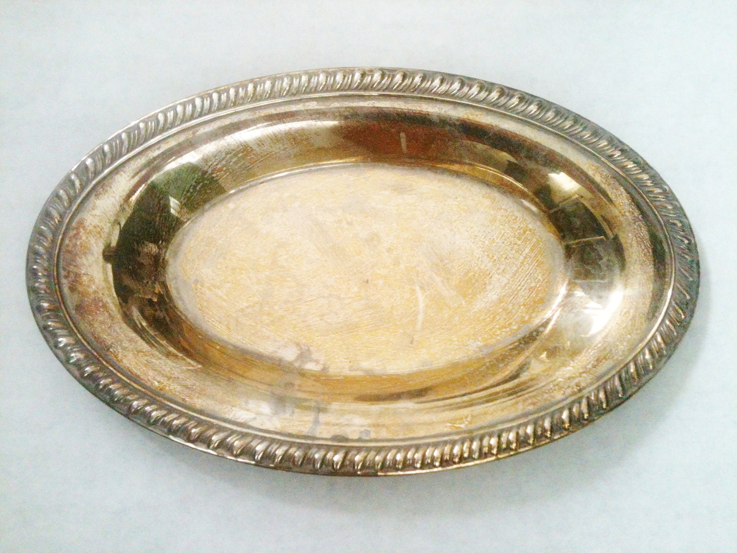 Vintage Silver Oval Dish