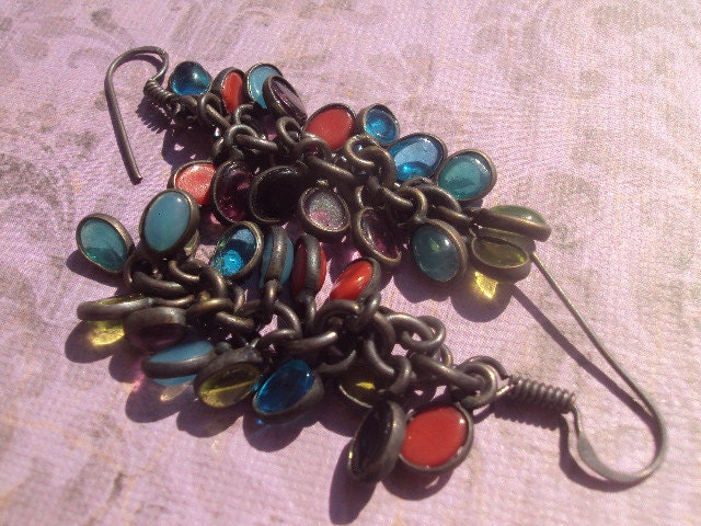 Multi Gemstone Earrings by Amanda Lynne LUXE