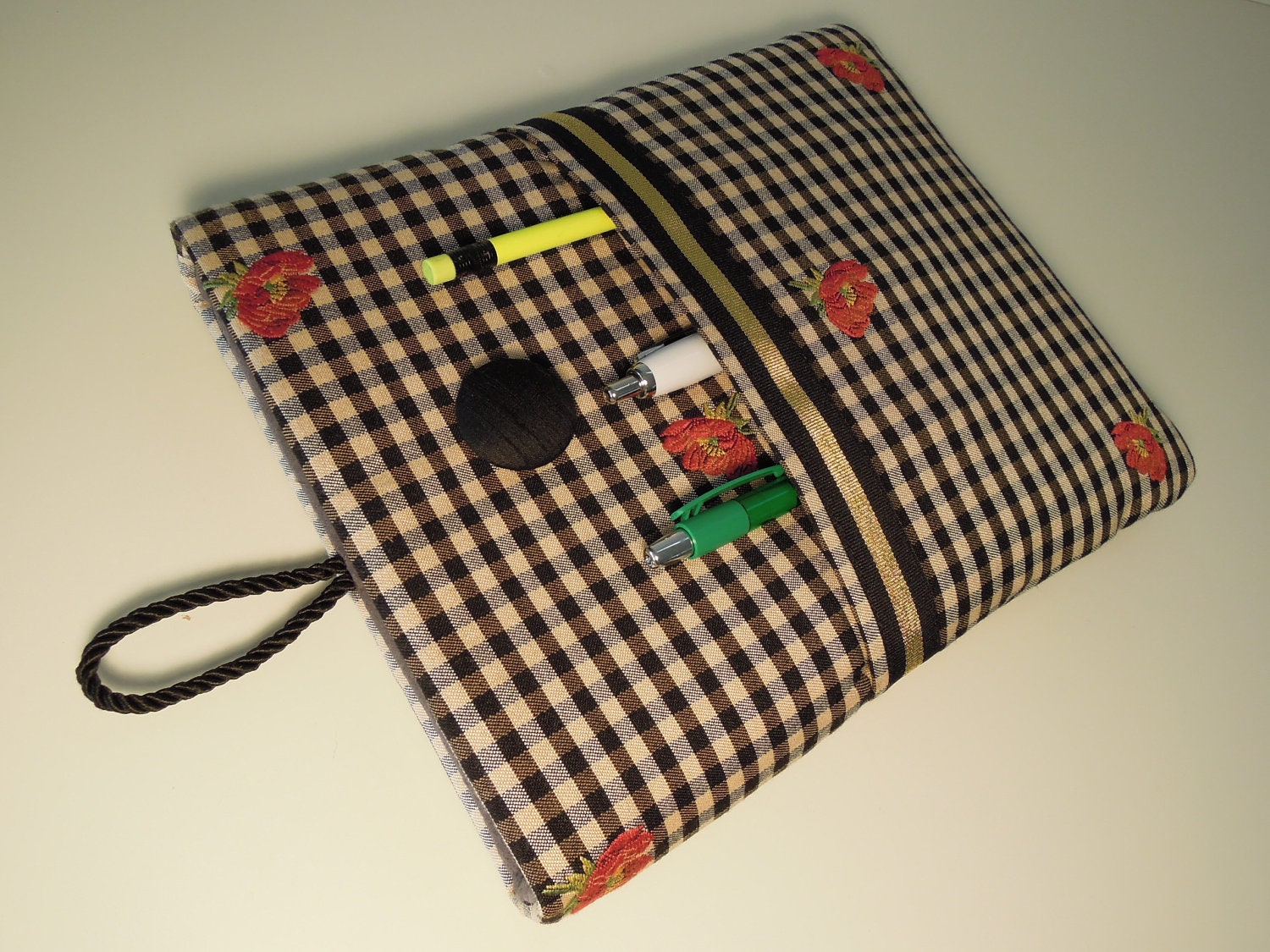iPad Case, iPad Cover, iPad Sleeve Beautiful and Cute, Handmade from Padded Upholstery Fabric with Pocket