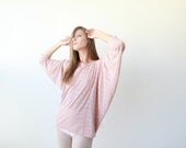 Blush Pink , Striped top ,bat long sleeves
