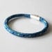 Climbing Rope Bracelet w/ Silver Magnetic Clasp - Aqua Blue