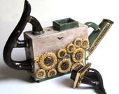 OOAK Handmade Ceramic Collection Teapot  Van Gogh