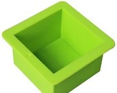 B0035 Nicole Green Square Silicone Rubber Cake Mold Toast Molds Silicone Cake Baking Molds