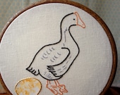 The Goose that Laid the Golden Egg - PDF Embroidery Pattern - Aesop's Fables - Includes Color and Stitch Guide