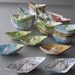 reserved listing for Judy: paper boat origami 48 boats decoration nautical theme ocean party maps atlas