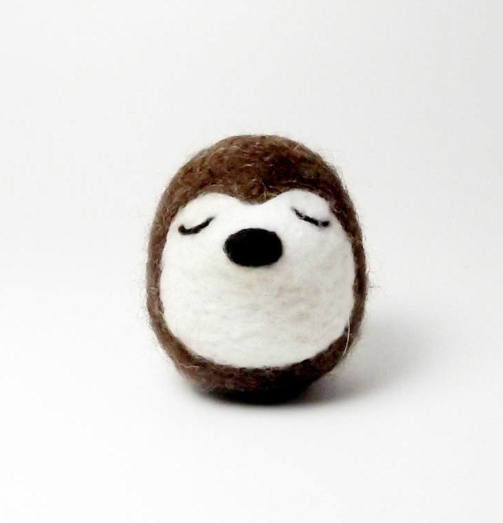 Ready to ship - Needle felted hedgehog, woodland critter - felt animal - hedgehog toy